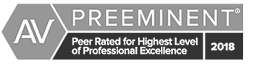 AV Preeminent | Peer Rated for Highest Level of Professional Excellence 2018